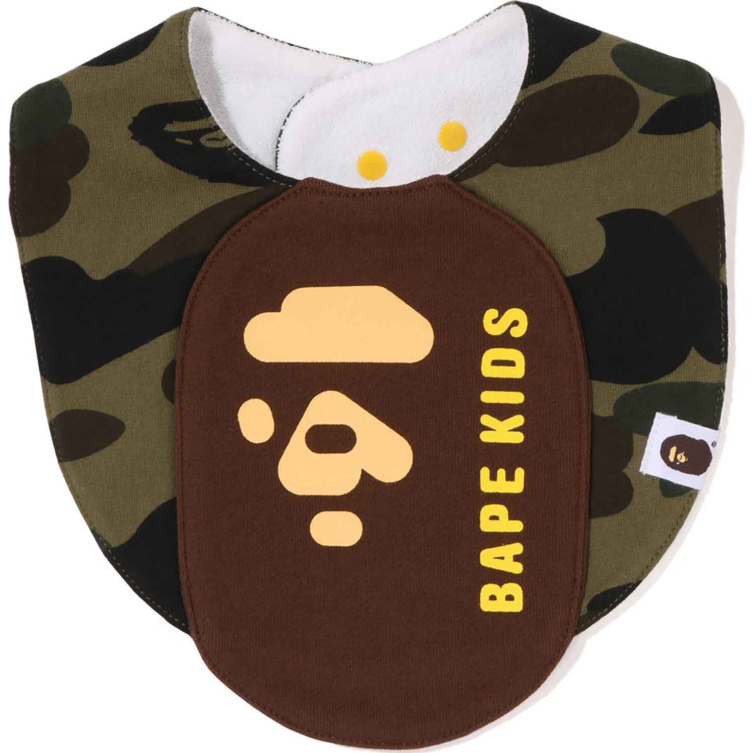 1ST CAMO APE HEAD MOTIF BIB KIDS