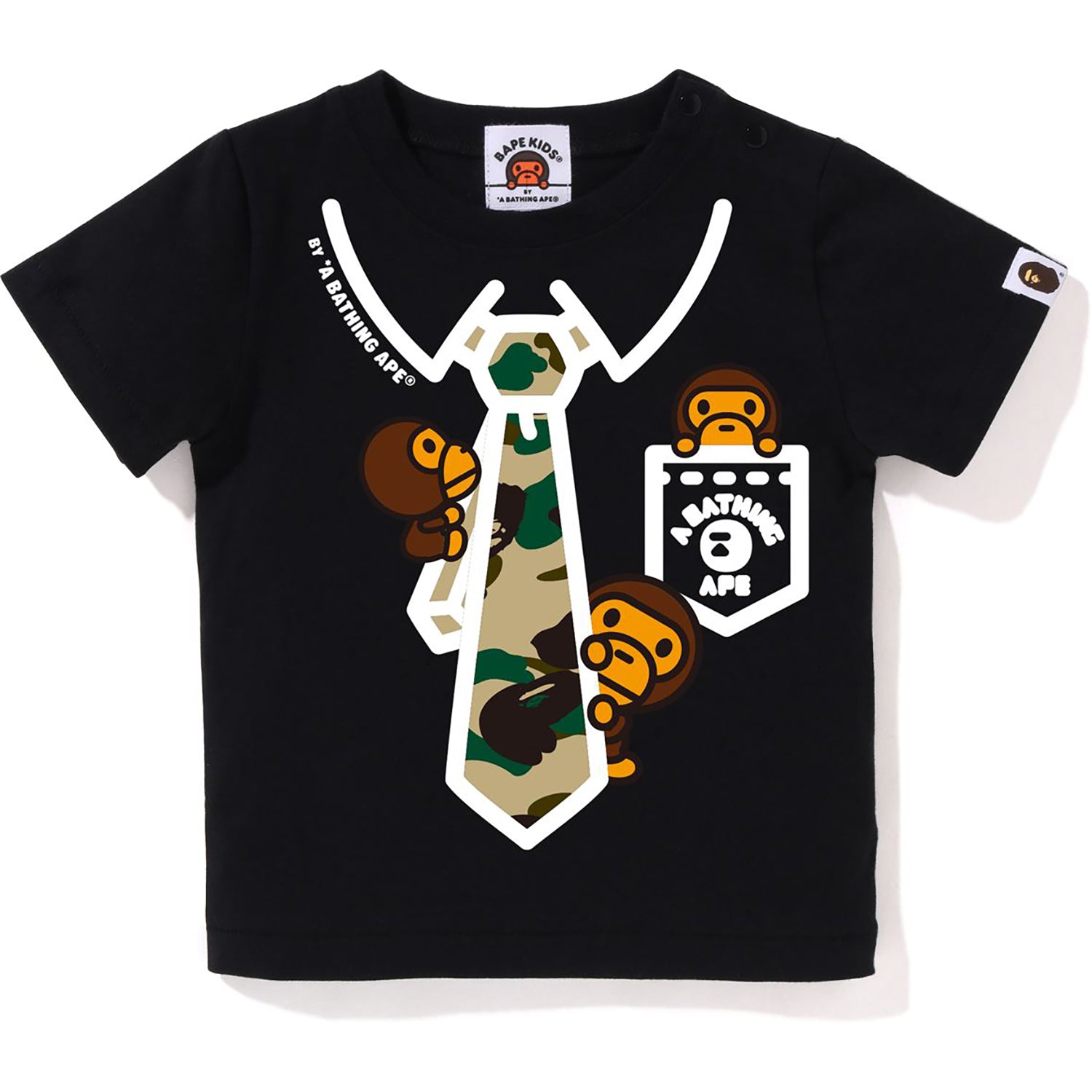 1ST CAMO BABY MILO NECK TIE PRINT TEE KIDS